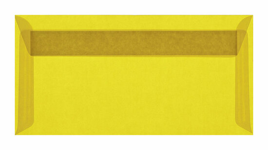 Envelop 11 x 22 cm transparant Geel