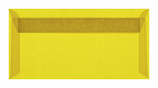Envelop 11 x 22 cm transparant Geel