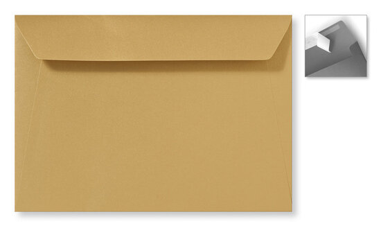 Envelop 15,6 x 22 cm Striplock Metallic Goldrush