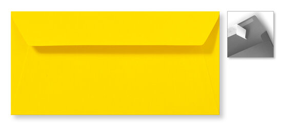 Envelop 11 x 22 cm Striplock Boterbloemgeel