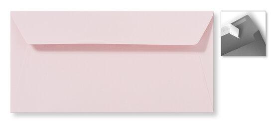 Envelop 11 x 22 cm Striplock Lichtroze
