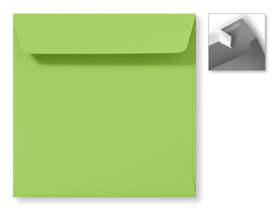 Envelop 16 x 16 cm Striplock Appelgroen