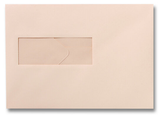 Envelop 15,6 x 22 cm Abrikoos venster