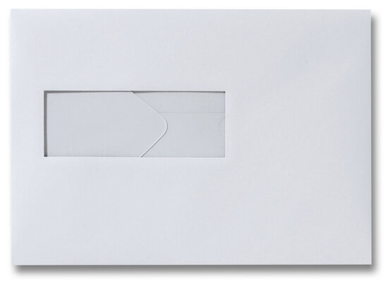 Envelop 15,6 x 22 cm Dolfijngrijs venster