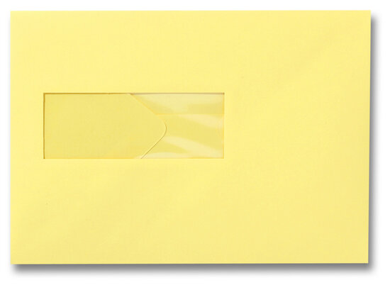 Envelop 15,6 x 22 cm Kanariegeel venster