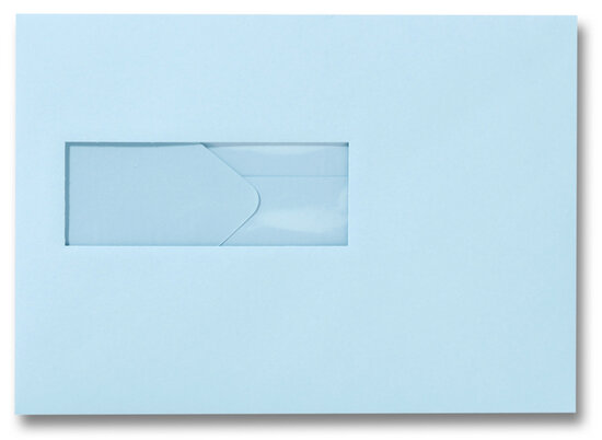 Envelop 15,6 x 22 cm Laguneblauw venster