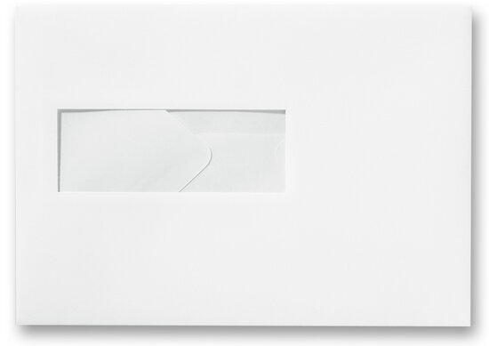 Envelop 15.6 x 22 cm Wit venster
