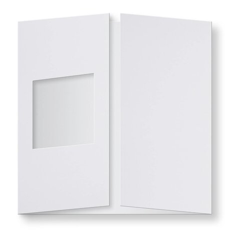 Passepartout Kaart 13,4 x 13,4 cm vierkant Wit