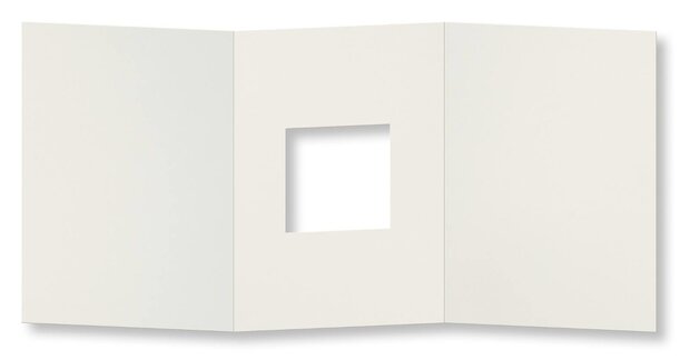 Passepartout Kaart 10,5 x 14,9 cm vierkant Ivoor