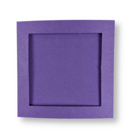 Passe-partout kaart met envelop Violet 14 x 14 cm 4 stuks