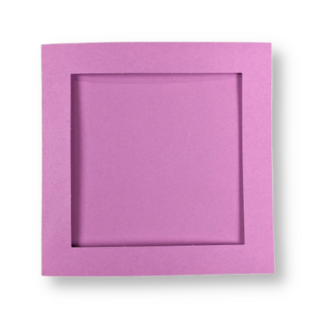 Passe-partout kaart met envelop Lila 14 x 14 cm 4 stuks