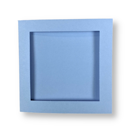 Passe-partout kaart met envelop Lavendelblauw 14 x 14 cm 4 stuks