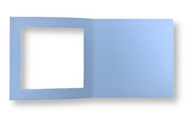 Passe-partout kaart met envelop Lavendelblauw 14 x 14 cm 4 stuks