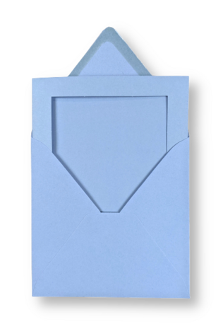 Passe-partout kaart met envelop Lavendelblauw 14 x 14 cm 4 stuks