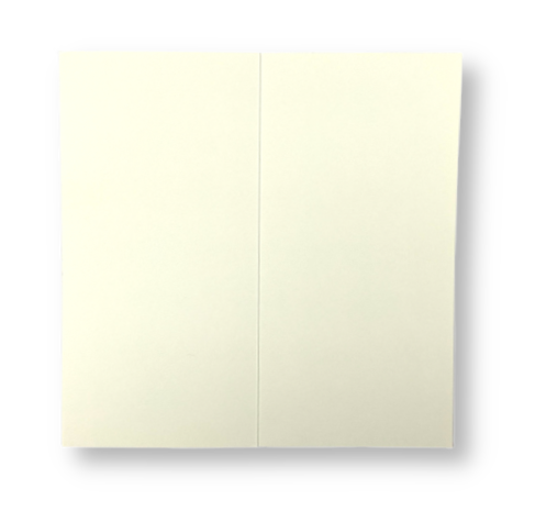 Dubbele kaart staand Creme 10,5 x 21 cm