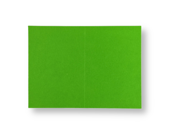 Dubbele kaart staand 7,5 x 11 cm Weidegroen