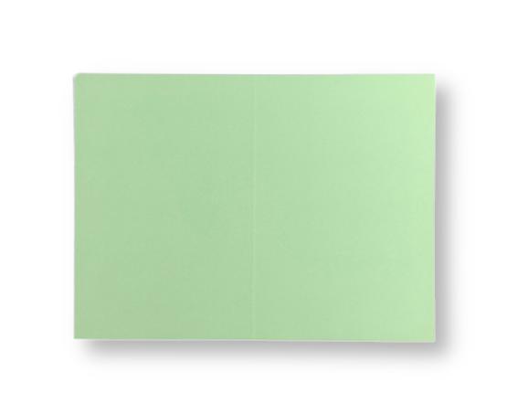 Dubbele kaart staand 7,5 x 11 cm Lentegroen