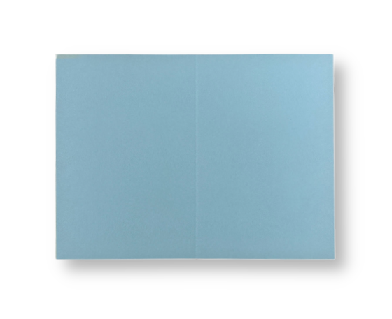 Dubbele kaart staand 7,5 x 11 Laguneblauw