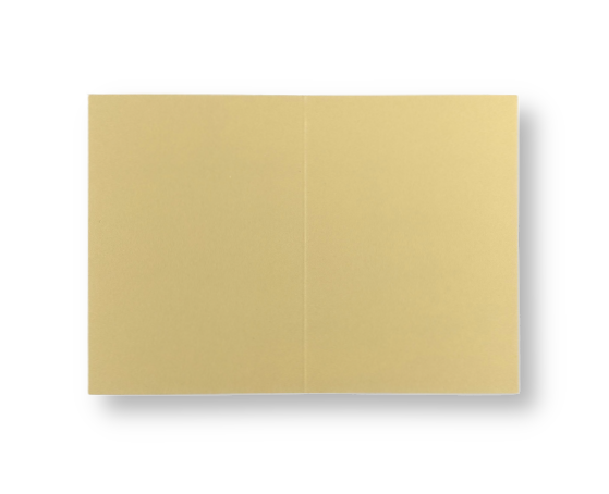 Dubbele kaart staand 7,5 x 10,5 cm Zachtbruin