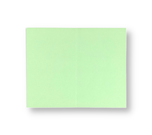 Dubbele kaart staand 6,5 x 10,5 cm Lentegroen