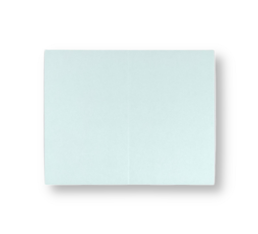 Dubbele kaart staand 6,5 x 10,5 cm Zachtblauw