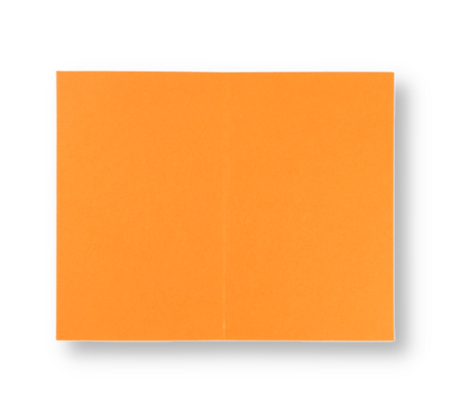 Dubbele kaart staand 6,5 x 10,5 cm Feloranje