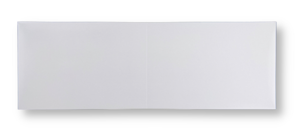 Dubbele kaart liggend 10 x 30 cm Wit per 25 stuks
