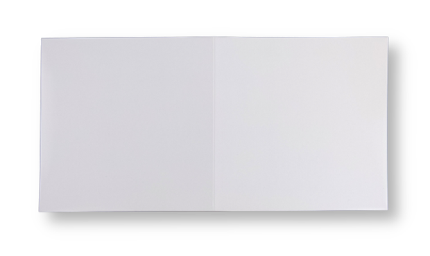 Dubbele kaart vierkant 13 x 26 cm Wit per 25 stuks