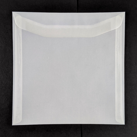 Envelop 18,5 x 18,5 cm Transparant Wit