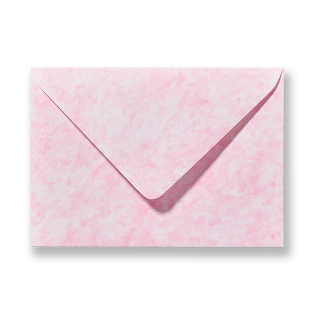 Envelop 12 x 18 cm Marmer Roze