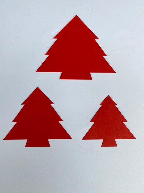 Kerst Cadeau labels Rood 90 stuks