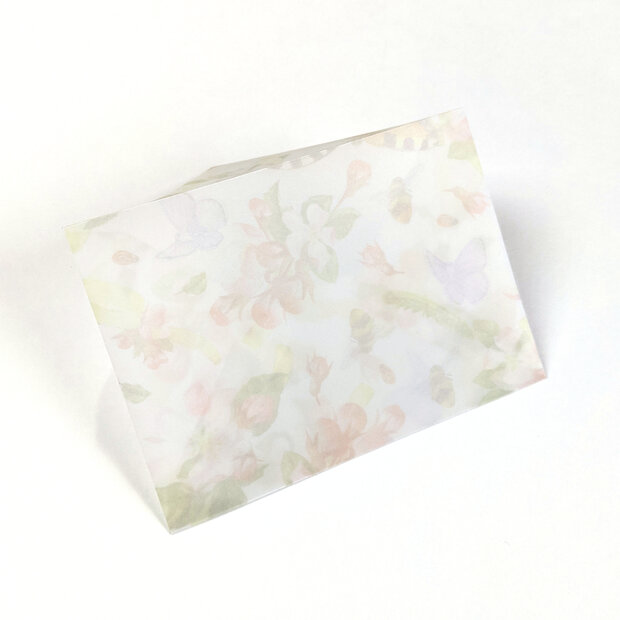 Transparante envelop met patroon 8 x 11,4 cm