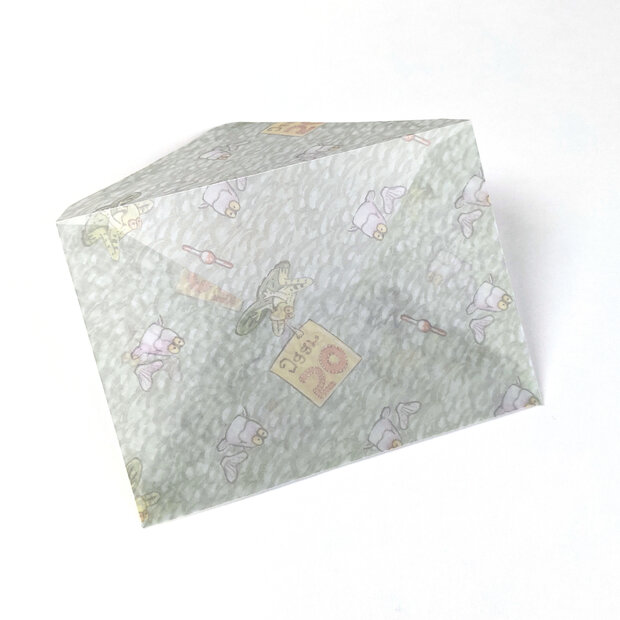 Transparante envelop met patroon 8 x 11,4 cm