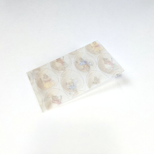 Transparante envelop met patroon 6,5 x 10,5 cm