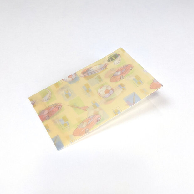 Transparante envelop met patroon 6,5 x 10,5 cm