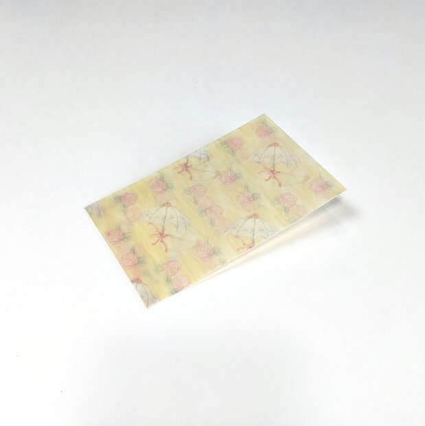 Transparante envelop met patroon 6,5 x 10,5 cm