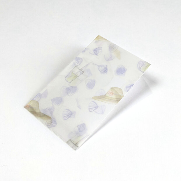 Transparante envelop met patroon 6,5 x 10,5 cm