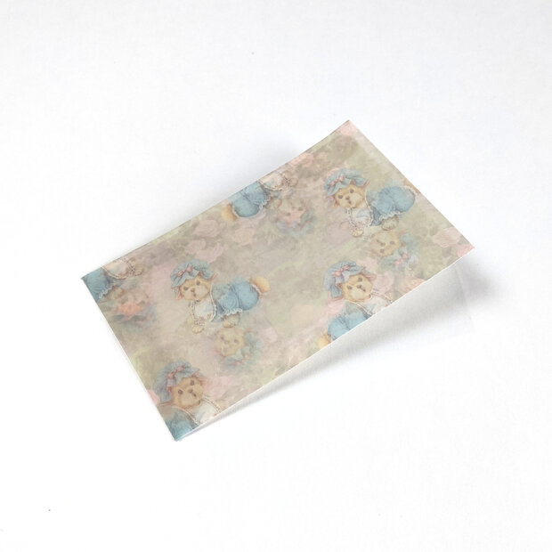 Transparante envelop met patroon 6,5 x 10,5 cm