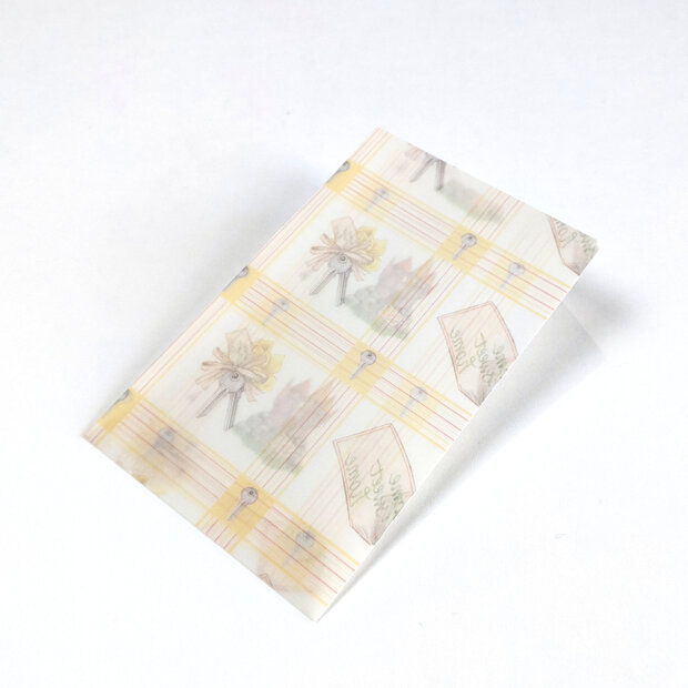 Transparante envelop met patroon 6,5 x 10,5 cm