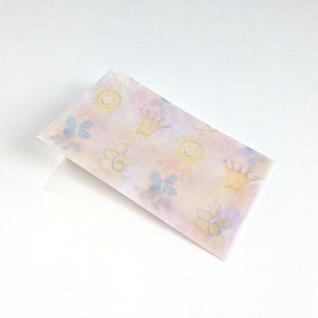 Transparante envelop met patroon 6,5 x 10,5 cm