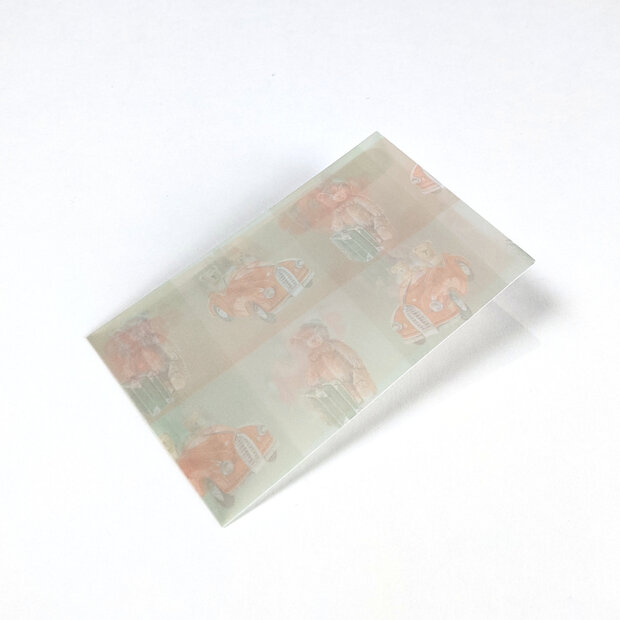 Transparante envelop met patroon 6,5 x 10,5 cm