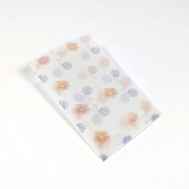 Transparante envelop met patroon 6,5 x 10,5 cm