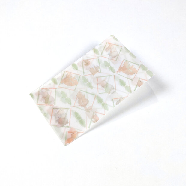 Transparante envelop met patroon 6,5 x 10,5 cm