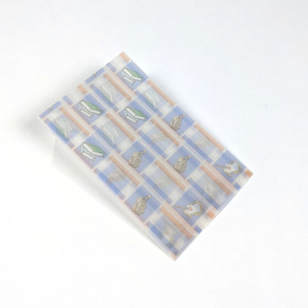 Transparante envelop met patroon 6,5 x 10,5 cm