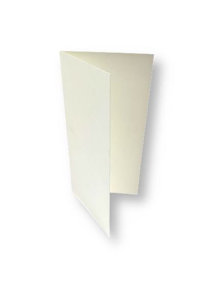 Dubbele kaart staand Creme 10,5 x 21 cm