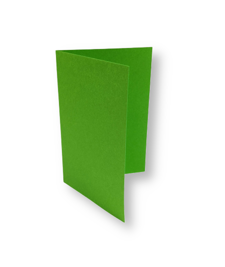 Dubbele kaart staand 7,5 x 11 cm Weidegroen