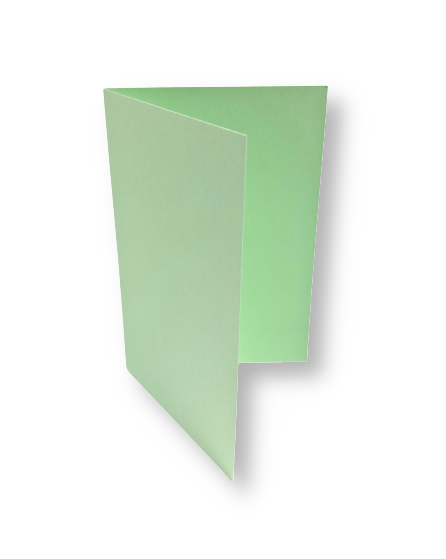 Dubbele kaart staand 7,5 x 11 cm Lentegroen