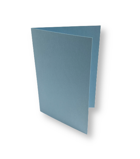 Dubbele kaart staand 7,5 x 11 Laguneblauw
