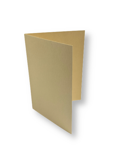 Dubbele kaart staand 7,5 x 10,5 cm Zachtbruin