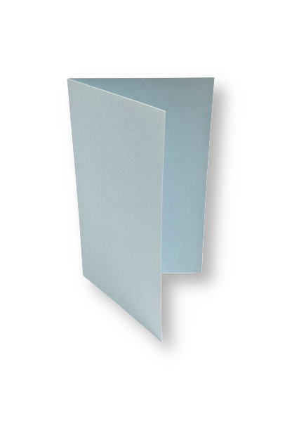 Dubbele kaart staand 6,5 x 10,5 cm Zachtblauw